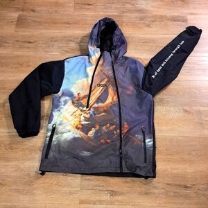 dcpl History Faith Sailing Print Hooded Windbreaker Jacket Men's Size XL